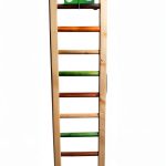 A&E Cage Company 001452 Happy Beaks Wooden Hanging Ladder Multicolored, 25 in-0