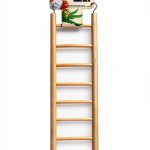 Penn-Plax 9-Step Wooden Bird Ladder | Easy to Install | Fun Exercise for Your Bird (BA115)-0