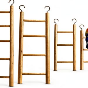 Wooden Bird Ladder by Quilax 4 Piece Set for Parrots-0