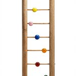 Parrot Ladder Wooden 6 Step Climbing Toy with Colorful Beads by HEEPDD-0