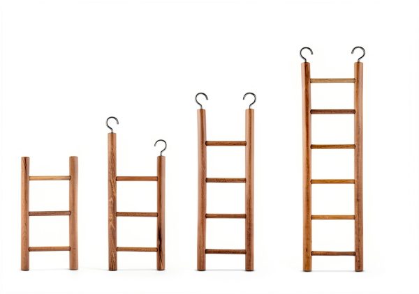Wooden Bird Ladder 4 Sizes by EupHHonycs with Stainless Steel Hooks-1
