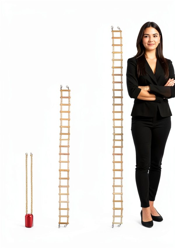 Long Bird Ladder with Wooden Rungs and Beads MinrzPet Accessory YWTZDQ-2