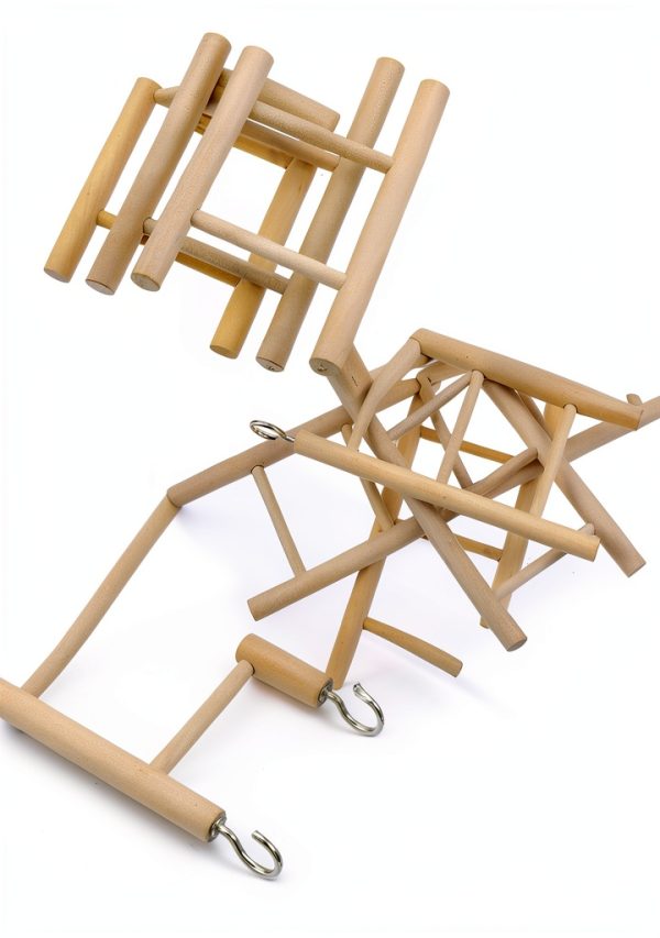 Wooden Bird Ladder by Quilax 4 Piece Set for Parrots-2