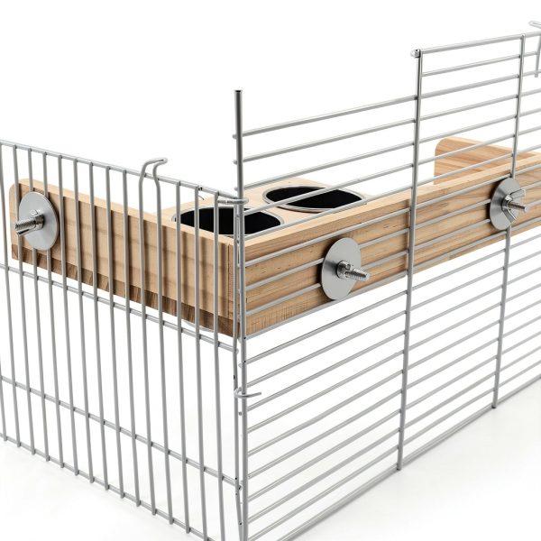 Bird Perches Platform by kathson – Ladder Swing with Food Bowls-5
