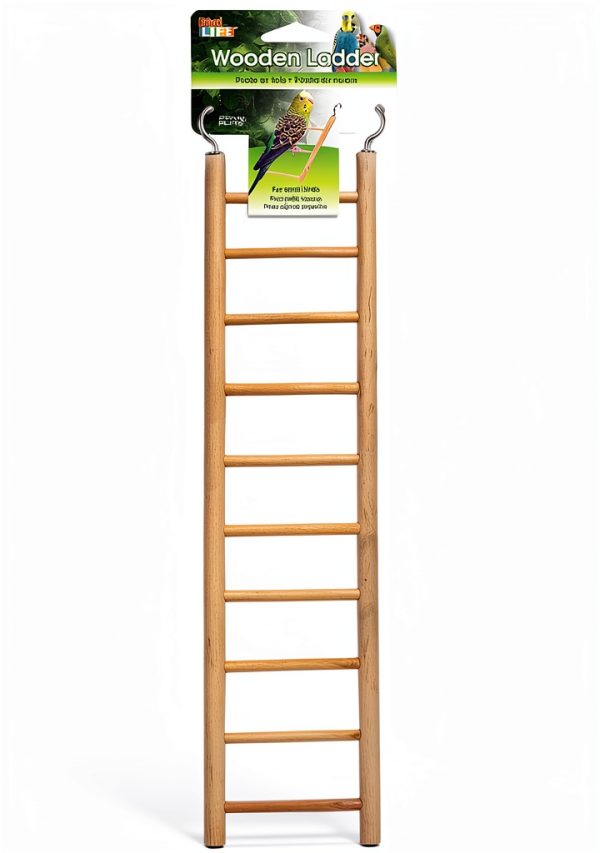 Penn-Plax 9-Step Wooden Bird Ladder | Easy to Install | Fun Exercise for Your Bird (BA115)-1
