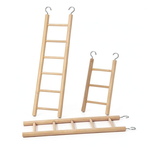 Wooden Bird Ladder 4 Sizes by EupHHonycs with Stainless Steel Hooks-5