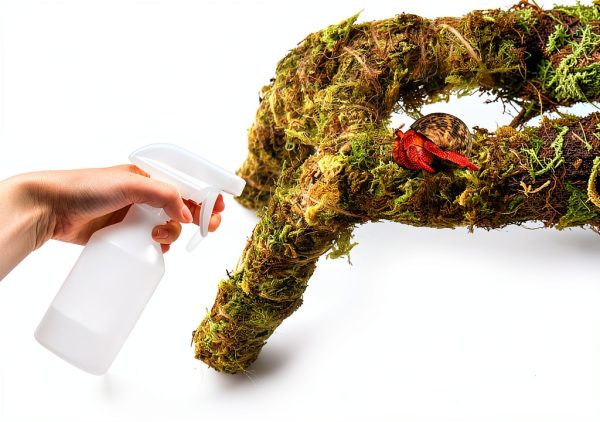 15 Inch Hermit Crab Climbing Toys NANEEZOO Accessory with Real Moss-2