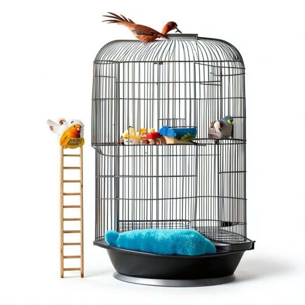 Birdie Basics 11-Step Wooden Ladder 17-Inch Climbing Toy for Pet Birds Parrots Cockatiels Budgies Cage Accessory Interactive Play Exercise Perch Durable and Safe Design-3