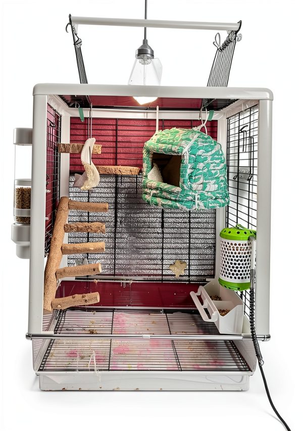 Natural Wood Bird Perch Ladder 12.2" for Parrots & Budgies awxzom-2