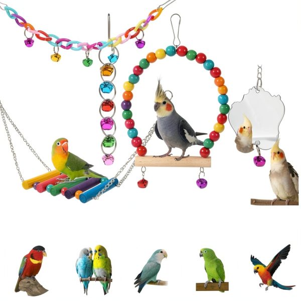 Bird Toys YIXUND 9Pcs Ladder Bridge Set for Parakeets & Cockatiels-3