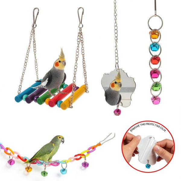Bird Toys YIXUND 9Pcs Ladder Bridge Set for Parakeets & Cockatiels-5