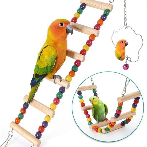 Bird Toys YIXUND 9Pcs Ladder Bridge Set for Parakeets & Cockatiels-4