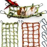 Weewooday Rat Cage Accessories Rope Net Hammock 11 x 7.8 in Red Yellow-0